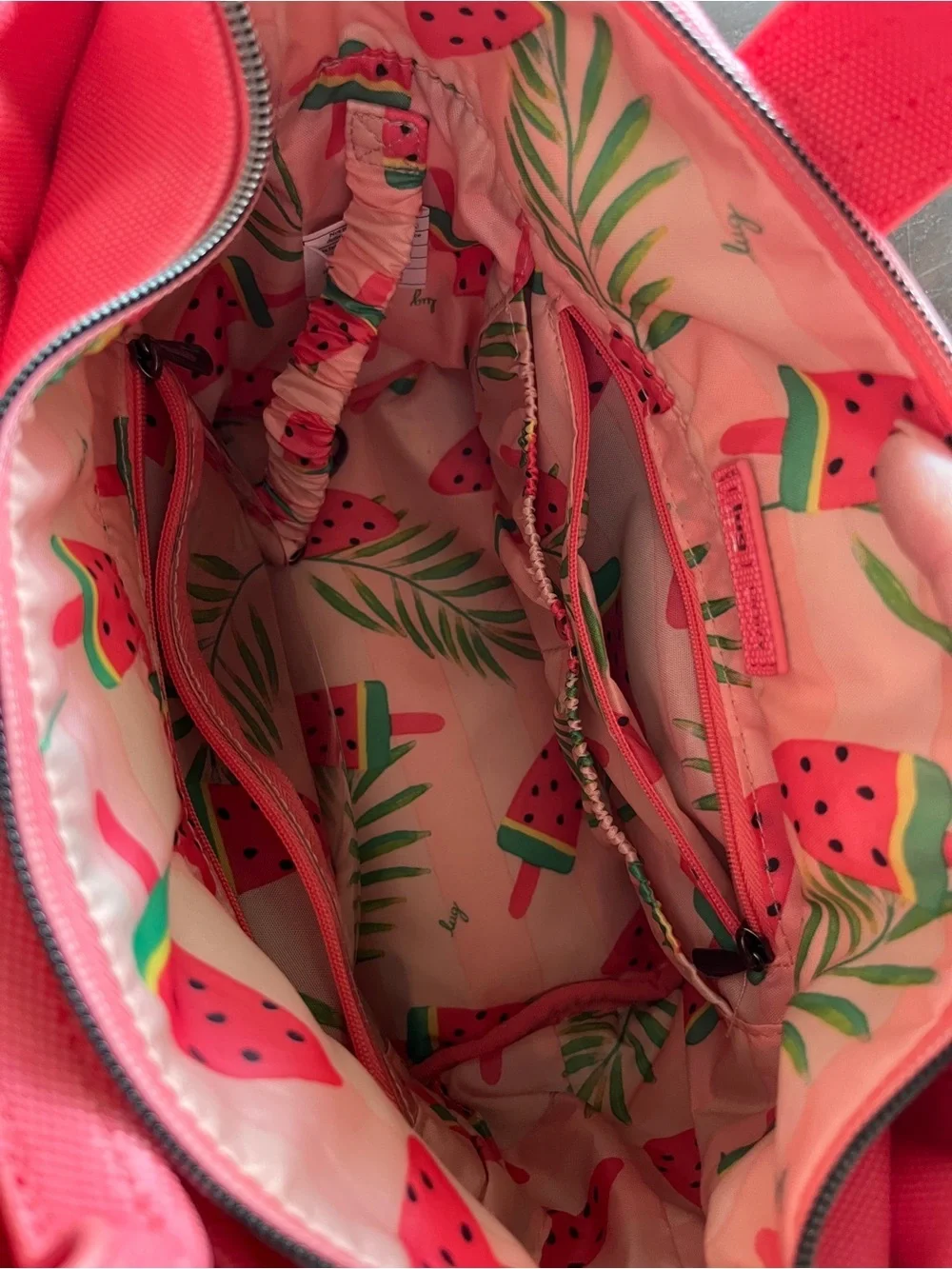 LUG Dory Matte Luxe Double Handle Tote w Crossbody Strap Watermelon Pink Ice Pop